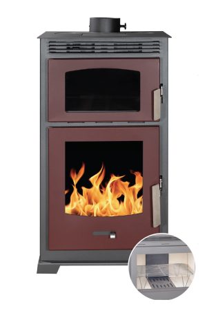 Σόμπα ξύλου από χάλυβα με φούρνο αερόθερμη Ziros